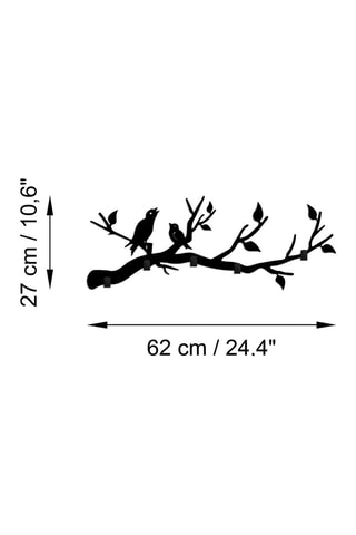 Crochet mural Escaped Birds -  Noir - 67 x 27 x 2 cm