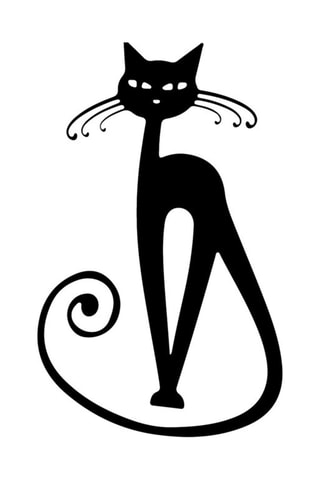 Décoration murale Cat 6 - 37 x 60 x 15 cm - Noir