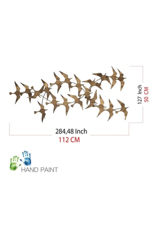 Décoration murale Sahika - Doré - 112 x 11 x 50 cm