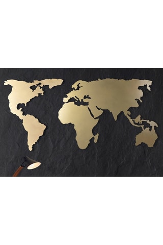 Décoration murale World map silhouette - 60 x 120 cm - Doré