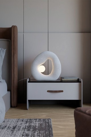 Lampe à poser Wabi Sabi Pond - Blanc - 8 W