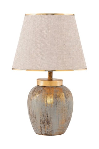 Lampe à poser -  Crème et doré - 60 W