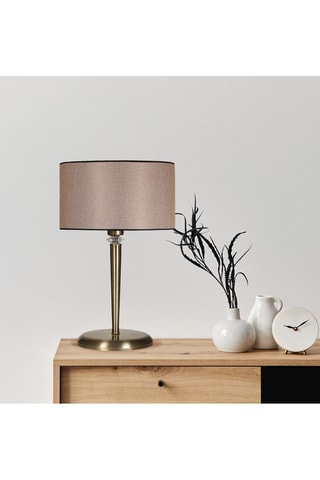 Lampe à poser Maya - Beige et bronze