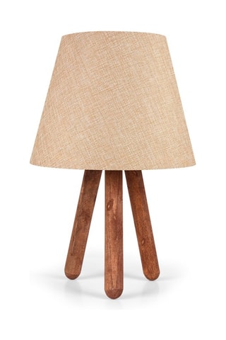 Lampe à poser en hêtre Ayd - Crème et marron