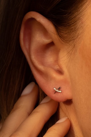 Oorbellen Croisillons Witgoud