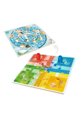 Jeu de l'oie et de petits chevaux en bois - Dès 4 ans