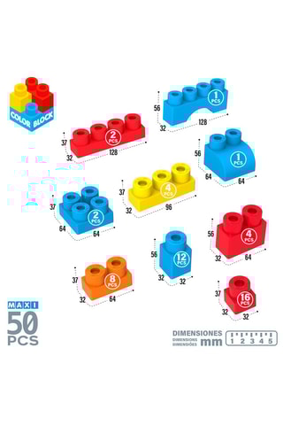 Maxi Building Blocks - 50 pièces Dès 18 mois
