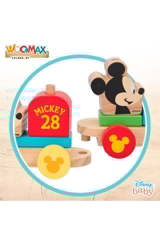 Train en bois Mickey et ses amis Disney - 14 pièces - Dès 18 mois