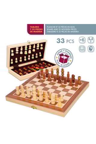 Jeu d'échecs en bois Dès 6 ans