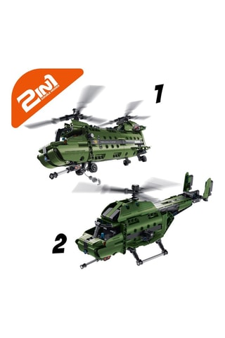 Maquette hélicoptère 2-en-1 - 393 pièces - Dès 6 ans