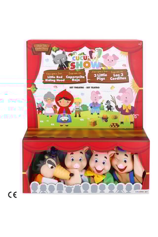 Kit de marionnettes Les trois petits cochons - 4 pièces - Dès 3 ans