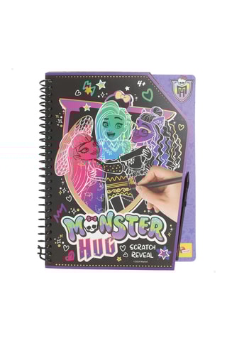 Livre à gratter à spirale Monster High - 44 pages - Noir et vert clair -  Dès 3 ans