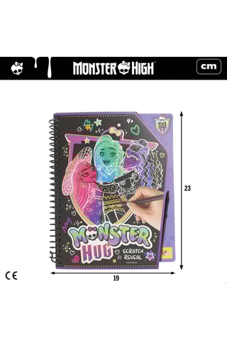 Livre à gratter à spirale Monster High - 44 pages - Noir et vert clair -  Dès 3 ans