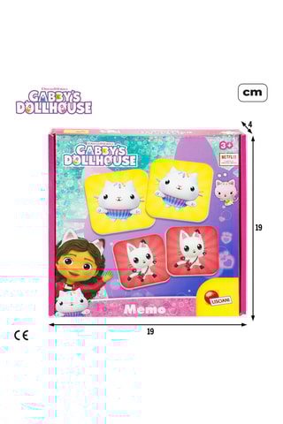Jogo de memória Gabby e a Casa Mágica - A partir dos 3 anos