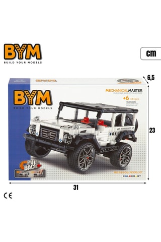 Kit de construction de véhicule tout-terrain à rétrofriction BYM - 434 pièces - Dès 6 ans