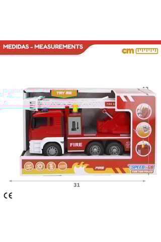 Voiture de pompier à rétrofriction - Dès 3 ans