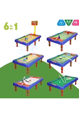 Table multijeux 6-en-1 - Dès 3 ans