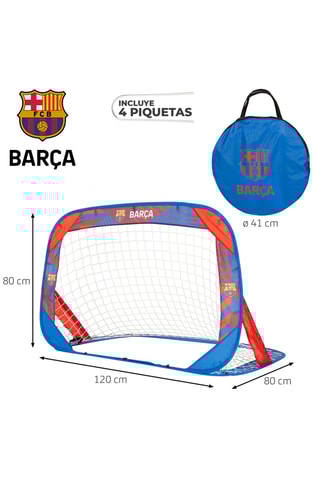 2 buts de football pop-up FC Barcelone - 120 x 80 x 80 cm - Dès 3 ans
