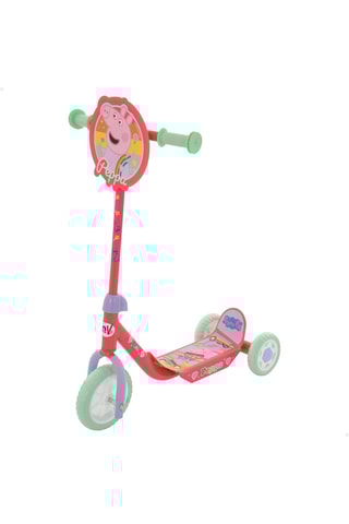 Trottinette à 3 roues Peppa et George Peppa Pig - Corail et vert d'eau - Dès 2 ans - Jusqu’à 20 kg