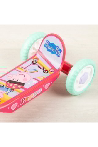 Trottinette à 3 roues Peppa et George Peppa Pig - Corail et vert d'eau - Dès 2 ans - Jusqu’à 20 kg