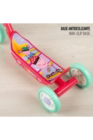 Trottinette à 3 roues Peppa et George Peppa Pig - Corail et vert d'eau - Dès 2 ans - Jusqu’à 20 kg