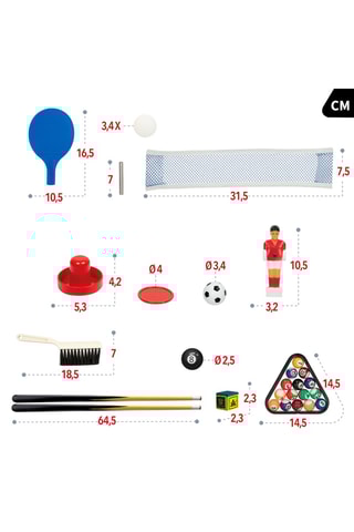 Table multijeux 4-en-1 en bois - Dès 6 ans