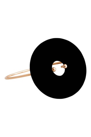 Open Armband - Roségoud en Onyx