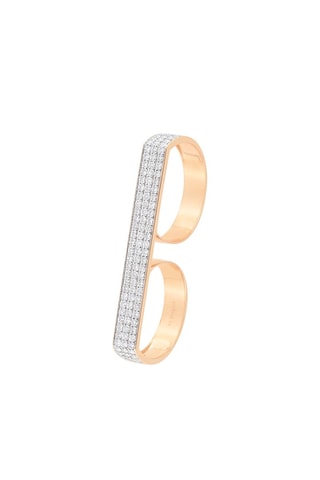 Dubbele Ring - Roségoud en Diamanten