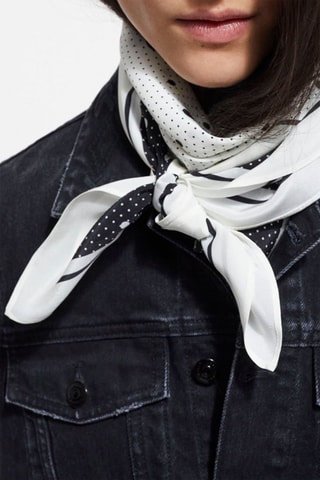 Foulard en soie - Noir et blanc