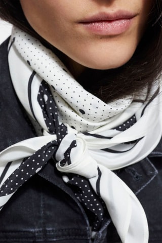 Foulard en soie - Noir et blanc