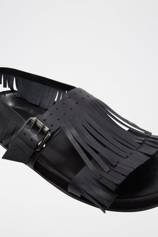 Sandales en cuir de veau Noir