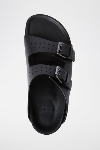 Mules en cuir de veau - Noir