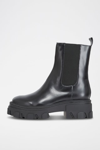 Bottines Chelsea en cuir de veau - Noir