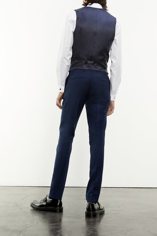 Gilet de costume en laine Bleu marine