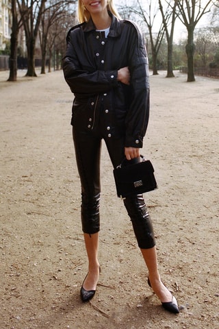 Pantalon droit 7/8 - Noir