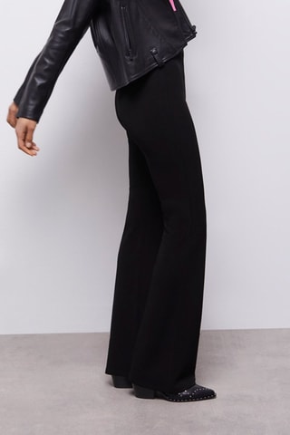Pantalon flare taille haute - Noir