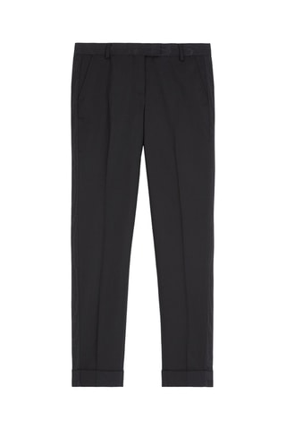 Pantalon droit en laine - Noir