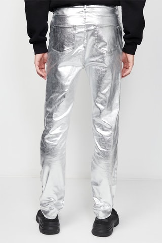 Pantalon slim Argenté