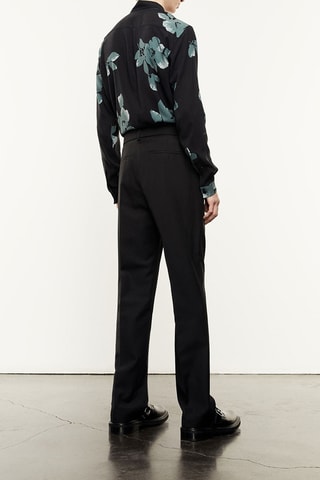 Chino et ceinture en laine Noir