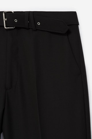 Chino et ceinture en laine Noir
