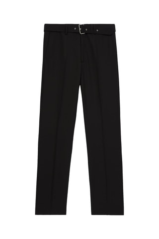 Chino et ceinture en laine Noir