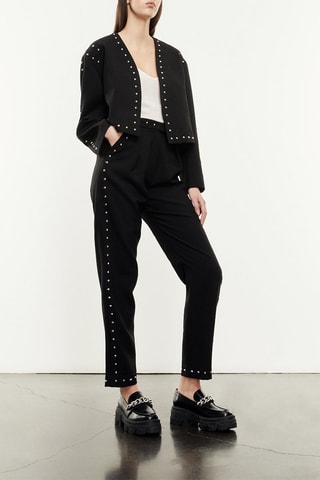 Pantalon droit 100% laine - Noir