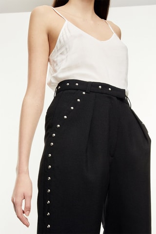 Pantalon droit 100% laine - Noir