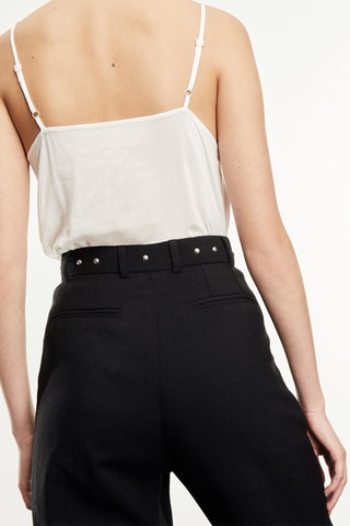 Pantalon droit 100% laine - Noir