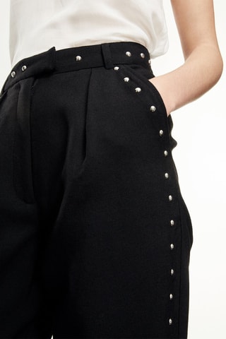 Pantalon droit 100% laine - Noir