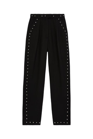 Pantalon droit 100% laine - Noir