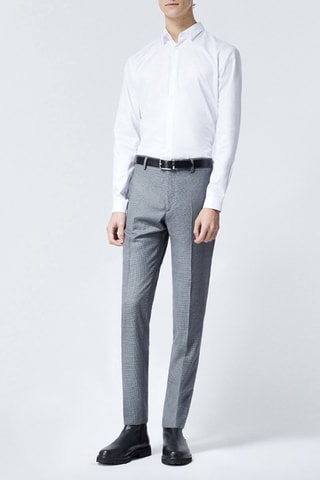 Chino en laine Gris et noir