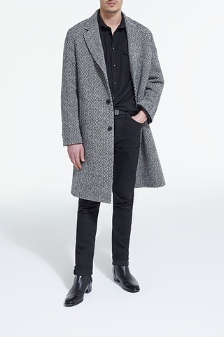 Manteau en laine - Noir et blanc