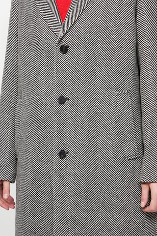 Manteau en laine - Noir et blanc