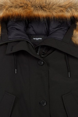 Parka à capuche - Noir et beige